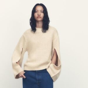 Zara Limited Edition Wool Alpaca Cut Out Sweater